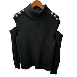 Macys Sweater M Cold Shoulder Chunky INC International Concepts NEW  #G711